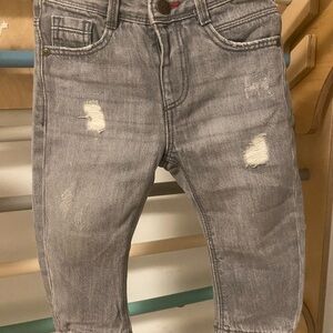 Zara Kids Light Gray Distressed Jeans